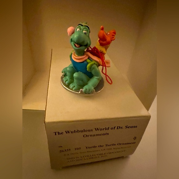 The Wubbulous World Of Dr Seuss 1998 Yertle The Turtle Christmas Ornament rare - Picture 3 of 5
